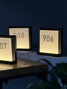 Targhe in Acciaio Inox Personalizzate 3D con Vernice Nera Incisa, Insegna per Edifici e Stanze con LED al <span class=keywords><strong>Neon</strong></span> Impermeabile per Uffici e Matrimoni - Product Image 5