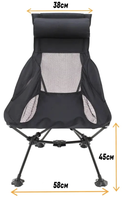 Chaise d'extérieur au design triangulaire, chaise de camping, chaise basse