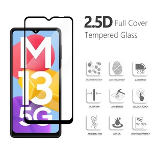 Protector de pantalla para <span class=keywords><strong>Samsung</strong></span> <span class=keywords><strong>Galaxy</strong></span> <span class=keywords><strong>M13</strong></span> 5G, vidrio templado transparente, dureza 2.5D 9H, película protectora de cobertura completa - Product Image 2