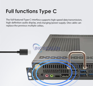 INGSCREEN casing Mini PC DDR4 Gen 14, RAM SSD USB <span class=keywords><strong>3</strong></span>.0/2.0 tipe-c tanpa kipas casing Aloi aluminium kecepatan tinggi Transfer Data <span class=keywords><strong>3</strong></span> tahun - Product Image 4