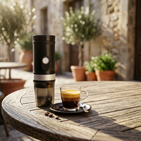 Machine à café expresso française portable entièrement automatique en ABS, 12V, chargement USB Type C, chauffage efficace
