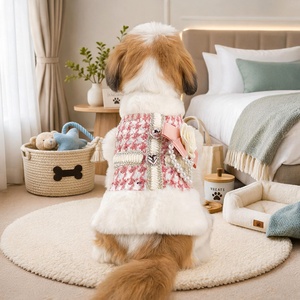 Pet Winter Warm Vest With Pearl Decor Stylish Fall <strong>Cold</strong> <strong>Weather</strong> Coat Soft Comfortable Accessory <strong>Outfit</strong> for Daily Wear - Product Image 1
