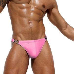 OEM High-quality Solid Men's Swimwear Sexy Bikini Solid <b>Swimming</b> Briefs - Product Image 4