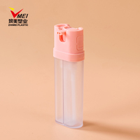 Flacon cosmétique en plastique double compartiment vide de 150 ml, dépoli translucide, pour shampoing et après-shampoing
