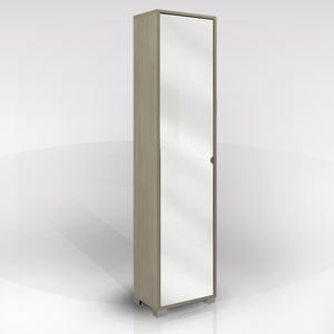 COLONNE 1 PORTE MOD. QUADRANTE CM 43X29 H. 190 EN BOIS D'ACLA ET MIROIR - Product Image 1