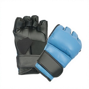 Gants de boxe MMA pour hommes, demi-doigts, en cuir PU durable, avec poignées, meilleur prix, gants confortables, fabriqués au Pakistan - Product Image 2