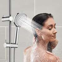 Ensemble de colonne de douche Leelongs, colonne de douche de salle de bain, barre de douche en acier inoxydable avec douchettes et tuyaux