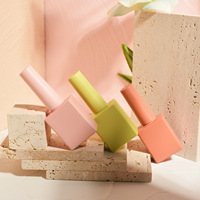 Botol Kosong Gel UV Ungu 10ml Bentuk Kotak dari Stock Factory, Kemasan Botol Kaca untuk Gel Nail Polish UV