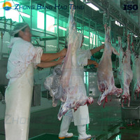Équipement d'abattage de moutons à roulement en acier inoxydable haute efficacité, fonctionnement manuel, capacité de 10 à 2000 unités pour abattoir long