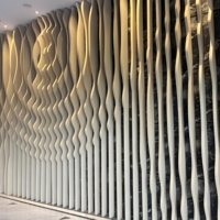 Système de façade à déflecteurs en aluminium ondulé pour revêtement mural extérieur de bâtiments commerciaux modernes