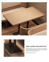 Meubles de restaurant en PU de luxe personnalisés, banquette murale, capacité 10+ personnes, table et chaise en mousse éponge, best-seller commercial