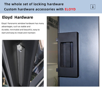 Eloyd Panoramic Estados Unidos Ventanas de vidrio de aluminio A prueba de huracanes Deslizante Marco de aluminio roto térmicamente para exterior