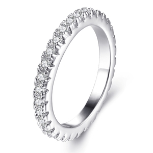 <span class=keywords><strong>Bague</strong></span> simple en argent sterling 925 avec zircon, <span class=keywords><strong>bague</strong></span> de <span class=keywords><strong>mariage</strong></span> en argent 925 pour <span class=keywords><strong>femme</strong></span> avec zircone cubique - Product Image 3