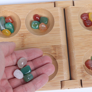 Di alta qualità portatile pieghevole in legno di bambù scacchi <span class=keywords><strong>Mancala</strong></span> giochi da tavolo Set con pietre <span class=keywords><strong>Mancala</strong></span> di vetro - Product Image 3