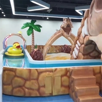 Parc aquatique de carnaval intérieur, parc d'attractions pour enfants, manèges, bateau de pirate électrique, aire de jeux intérieure, équipement électronique