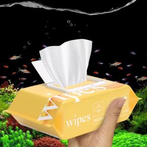 Échelle de réservoir de poissons écologique et détachant à l'eau nettoyant pour vitres lingettes de nettoyage d'aquarium pour murs d'aquarium de salon - Product Image 1