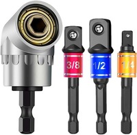Adaptador de Enchufe Angular de 105 Grados de Grado de Impacto, Juego de Extensión para Herramientas Eléctricas, Soporte para Destornillador, Accesorio para Taladro y Tuercas