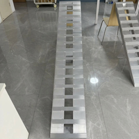 Rampe utilitaire robuste en aluminium argenté 72x15 pouces, capacité 4000 kg, surface antidérapante à nervures, pour moto, tondeuse à gazon, chargement de fourgonnette de fret