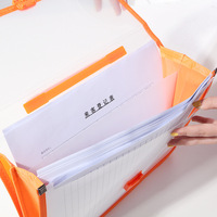 Boîte de rangement transparente en PP pour dossiers à clip, classeur accordéon portable – Grande capacité, outil de rangement multi-niveaux pour étudiants et papeterie