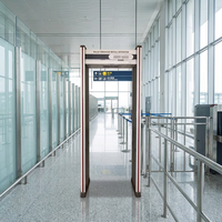 Porte de détection de métaux extérieure à six zones, étanche, anti-collision, protection IP44 pour aéroports, gares, hôtels
