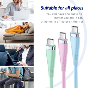 C Để C Đầy Màu Sắc Tùy Chỉnh Dữ Liệu Sync Cable Tinh Khiết Đồng 3A PVC Loại C Nhanh Chóng Sạc Cáp Phổ Thích Ứng Với IOS Android - Product Image 4