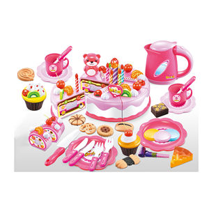 ชุดของเล่น<span class=keywords><strong>ทำ</strong></span><span class=keywords><strong>อาหาร</strong></span>เค้กสำหรับเด็ก พร้อมเทียนเรืองแสง ของเล่นเสริมสร้างจินตนาการสำหรับเทศกาลวันหยุด - Product Image 1