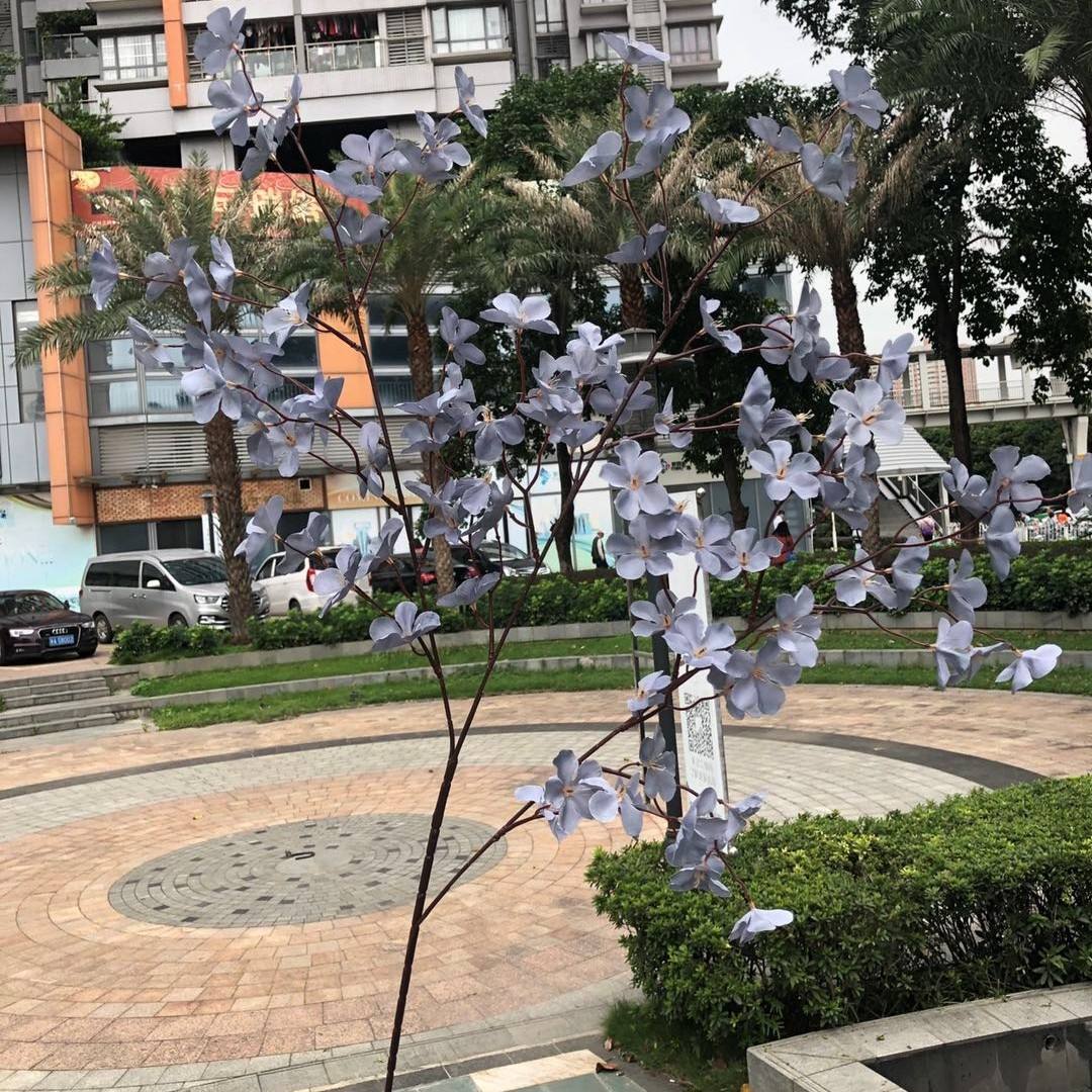 Dusty Blue, High branch apple flower gray blue