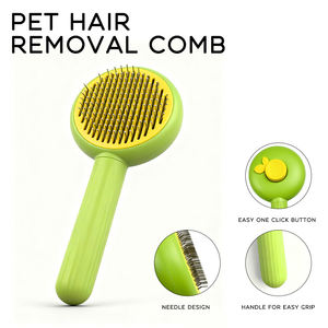 แปรงหวีขนสัตว์เลี้ยงกำจัดขนสัตว์เลี้ยงด้วยปุ่มเดียวผลิตภัณฑ์ทำความสะอาดและดูแลขนสัตว์เลี้ยงกำจัดของเสียจากสัตว์เลี้ยง - Product Image 2