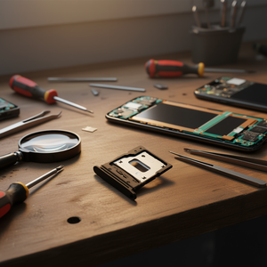 Vassoio porta SIM nero di ricambio per Xiaomi Mi11i per la riparazione di telefoni cellulari - Product Image 2