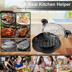 Herramienta para Desmenuzar Pollo, Alta Eficiencia, Libre de BPA, Plástico Seguro para Alimentos, Ecológico, Picador de Carne Fresca, Visible, Antideslizante y Resistente - Product Image 4