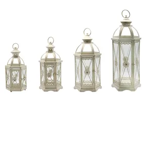 Linterna marroquí grande con cubierta antigua para decoración interior, soporte de vela para decoración del hogar