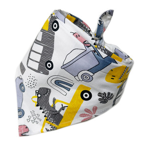Foulard triangulaire en sergé pour <span class=keywords><strong>chien</strong></span> et bébé avec motif de dessin animé, serviette anti-bave, livré en sac individuel - Product Image 3