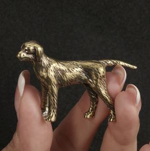Statua dello zodiaco cane animale antico vecchio in ottone ornamenti per cuccioli in ottone pezzi di mano collezione. - Product Image 1