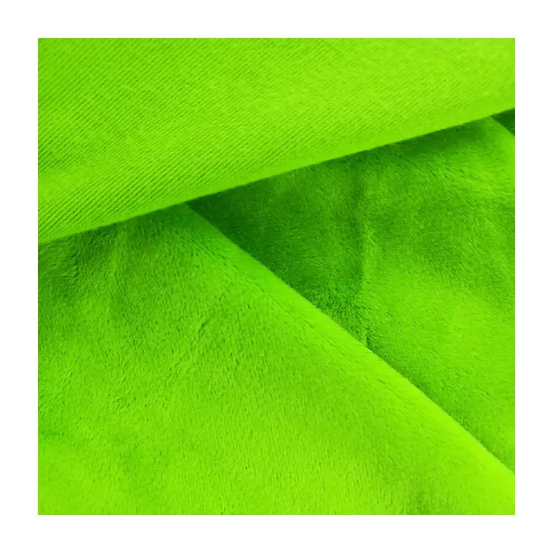 Maßge schneiderte gestrickte 100% Polyester Kurzflor Fleece Kunst pelz Spielzeug Stoff für Spielzeug und Heim textilien
