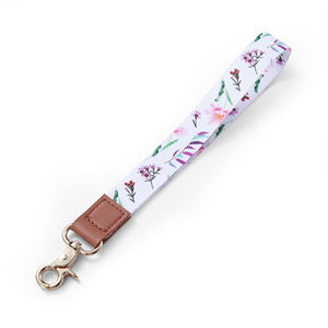 Hersteller personalisierte vollfarbige Armband Schlüsselband Polyester kurz individuelle Hand-Armband Schlüsselband-Schlüsselanhänger - Product Image 4