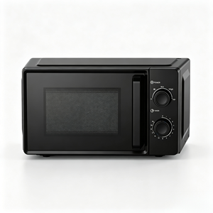20L 700W 기계식 전자레인지 손잡이형 수동 전자레인지 블랙 화이트 2가지 색상 주방용 카운터탑 전자레인지 - Product Image 1