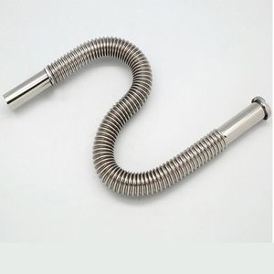 Tubo de drenaje de acero inoxidable, 84 mm de diámetro exterior, conexión roscada curvada anticorrosión para encimera de lavabo - Product Image 3