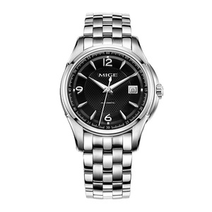 Reloj Mecánico Automático para Hombre MIGE, Caja de Acero Inoxidable, Esfera Negra, Visualización de Fecha, 40 mm, Movimiento Analógico Redondo - Product Image 1