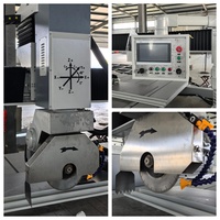 Machine de découpe de pierre à quatre axes automatique PLC RBB HQ-3220B, haute rigidité, capable de chanfreiner