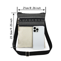 Tas Selempang Kanvas Premium Custom dengan Cetakan Cakar Kucing, Kantong Messenger Resleting Ganda untuk Wanita Grosir