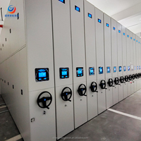 Système d'étagères compactes, rayonnage compacteur, étagères de stockage de dossiers, solutions d'archivage compacteur mobile, unité d'étagérage