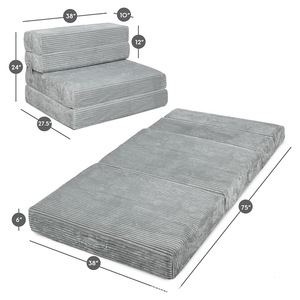 <b>Folding</b> Beanbag Mattress <b>Sofa</b> <b>Bed</b> Foam Mat For Child Camping Picnic Office Nap Use - Product Image 4