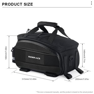 Bolsa de Ciclismo Multifuncional RIDERACE, Bolsa Traseira para Bicicleta, Grande Capacidade, Bolsa de Armazenamento para Viagem, Bolsa de Ombro - Product Image 6