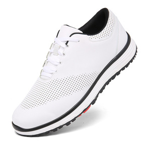 Chaussures de golf pour hommes, baskets respirantes à lacets, antidérapantes, chaussures de sport perforées pour l'extérieur - Product Image 4