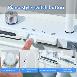 Évier moderne en acier inoxydable épaissi simple avec robinet Nano traitement de surface bol unique fait à la main - Product Image 4