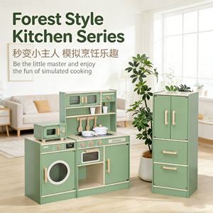 Ensemble de cuisine de jeu de rôle personnalisé, réfrigérateur, ustensiles de cuisine, jeu, jouets en <span class=keywords><strong>bois</strong></span> pour enfants - Product Image 5