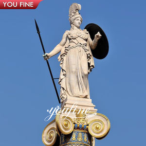 Açık yaşam boyutu yunan beyaz mermer Athena heykeli taş kadın tanrıça heykel - Product Image 4