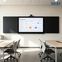 Интерактивная доска HRAY 86 дюймов с высокой контрастностью, низким энергопотреблением и встроенными стереодинамиками для школ, OEM-производство на заказ