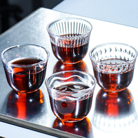 Op maat gemaakte klassieke heldere kristallen vintage herbruikbare milieuvriendelijke draagbare kleine drinkglas thee proefbeker