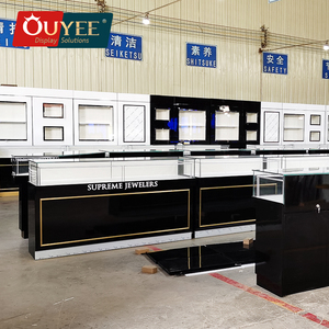 Professional Factory Retail Showcases Counter Nice Design Big Space Swing Open Rear Doors Glasses Display Cabinet